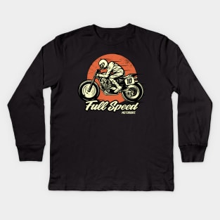 Full Speed Moto Kids Long Sleeve T-Shirt